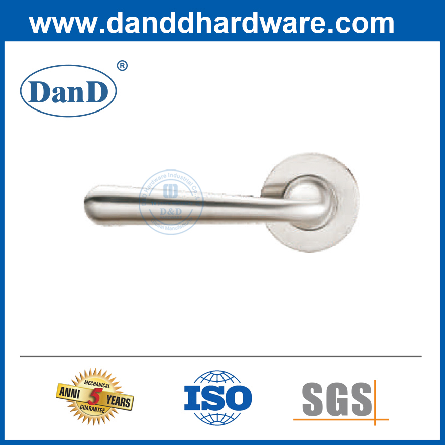 Manejo de palanca sólida de puerta comercial SS304 Manijas de puerta de entrada para Euro Market-DDSH052