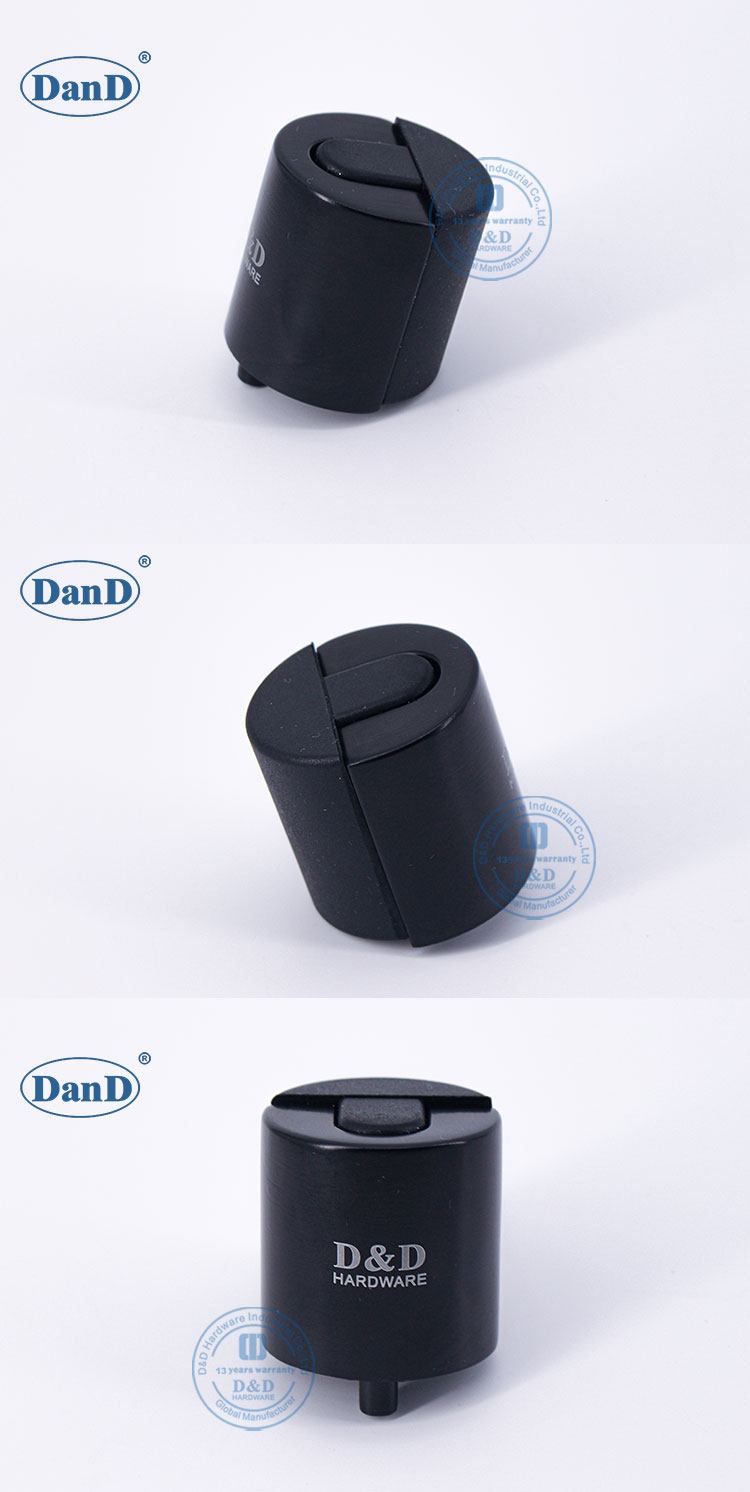 Tope de puerta de goma negra