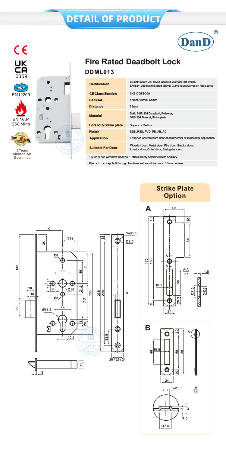 Cerradura de puerta al aire libre