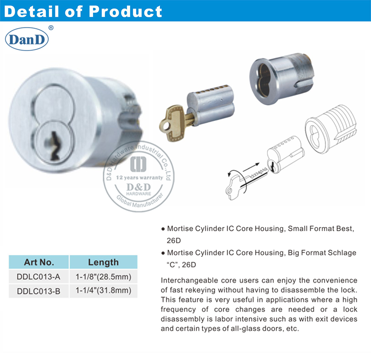 Master Key Lock Cylinder-D y D Hardware