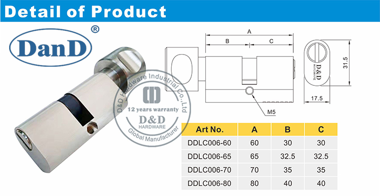 Yale Night Latch Cilindro-D y D Hardware