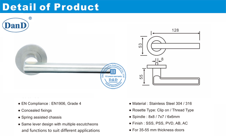 Puerta zurda Handle-D y D Hardware