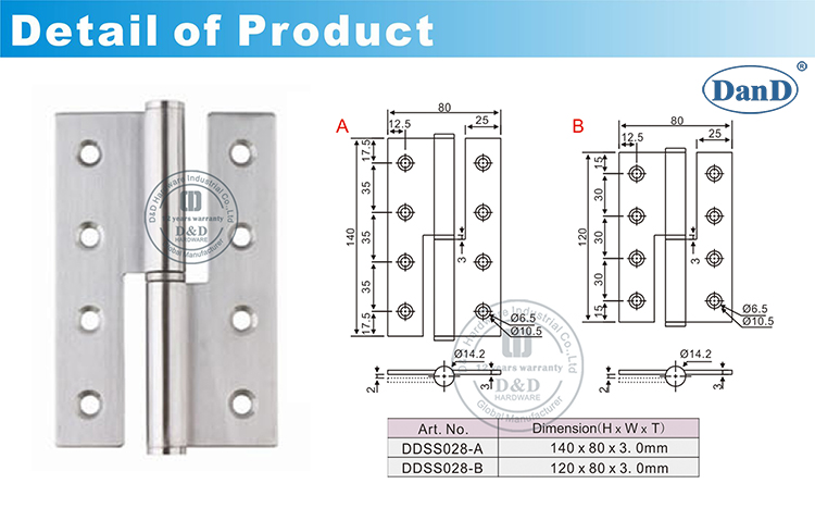 Ss Flush Door Hinge-D y D Hardware