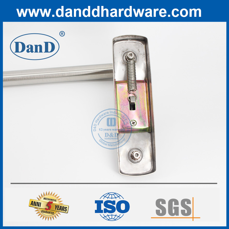 Barras de seguridad de la puerta de acero Barra cruzada Barra de pánico para una sola puerta-DDPD010