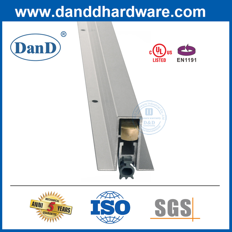 Aluminio Automático de la puerta oculta del sello de la puerta de la puerta del fondo para la puerta de humo DDBS002