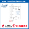 Bisagra de puertas estándar UL Redonda y esquina cuadrada Puerta de fuego Bisagra-DDS001-FR-4X3.5X3