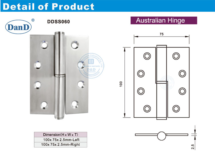 Bisagras de la puerta de entrada