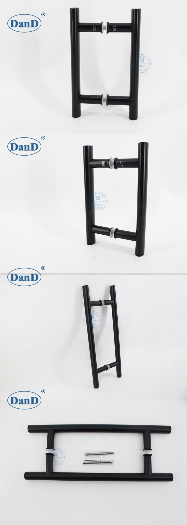 Manija de la puerta de vidrio