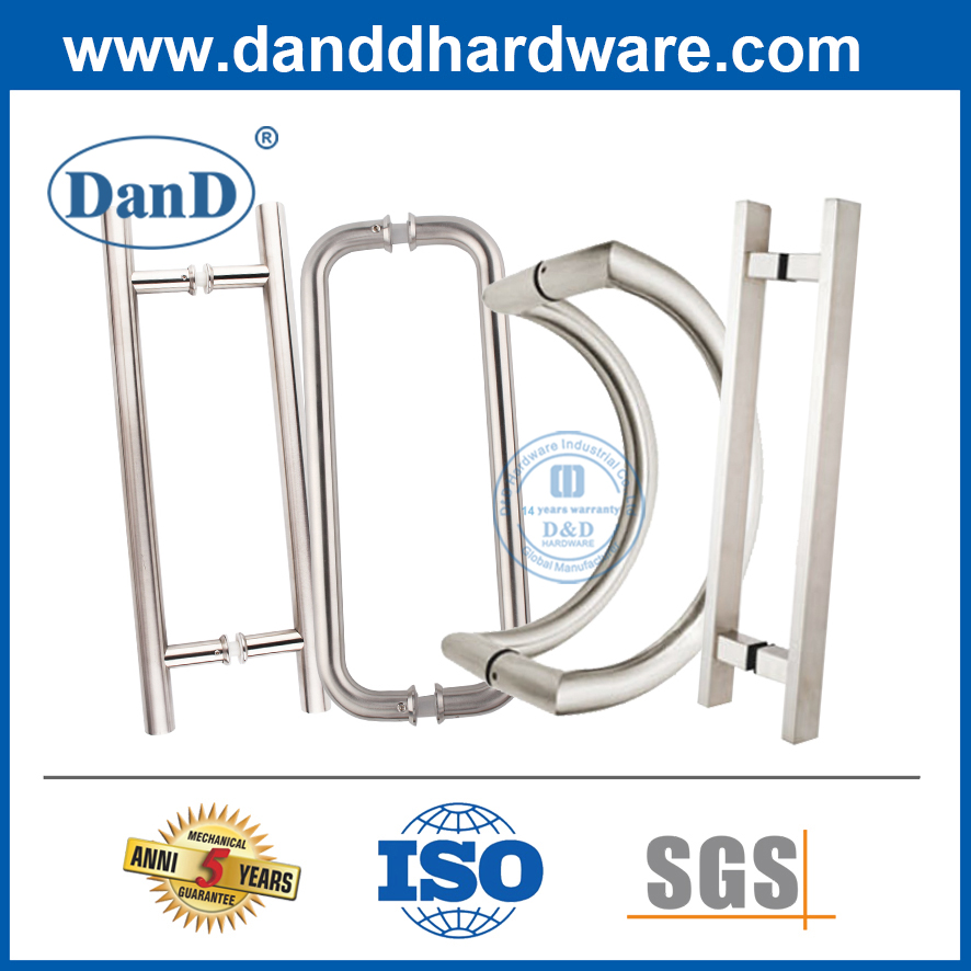 Hardware de puertas de vidrio acero inoxidable de acero inoxidable mango de puertas de puerta larga-ddph038