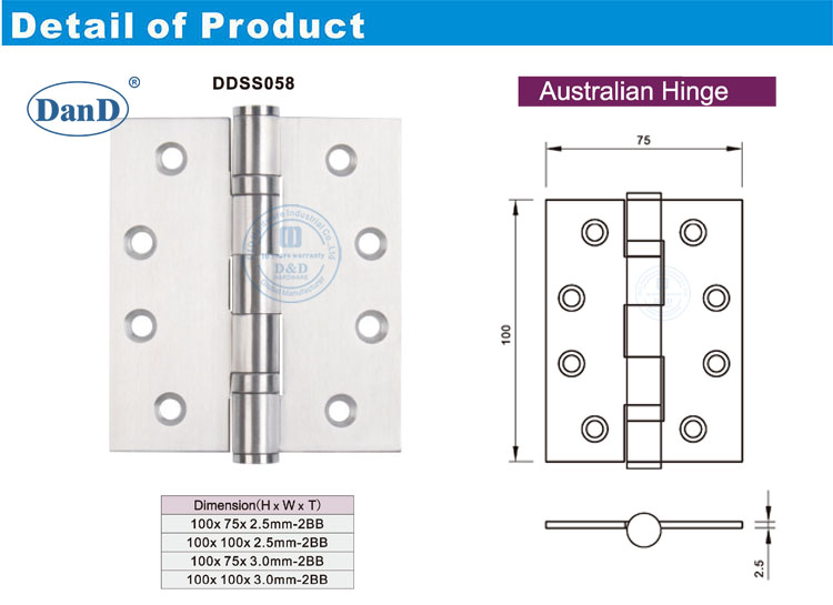 Bisagra de la puerta de entrada