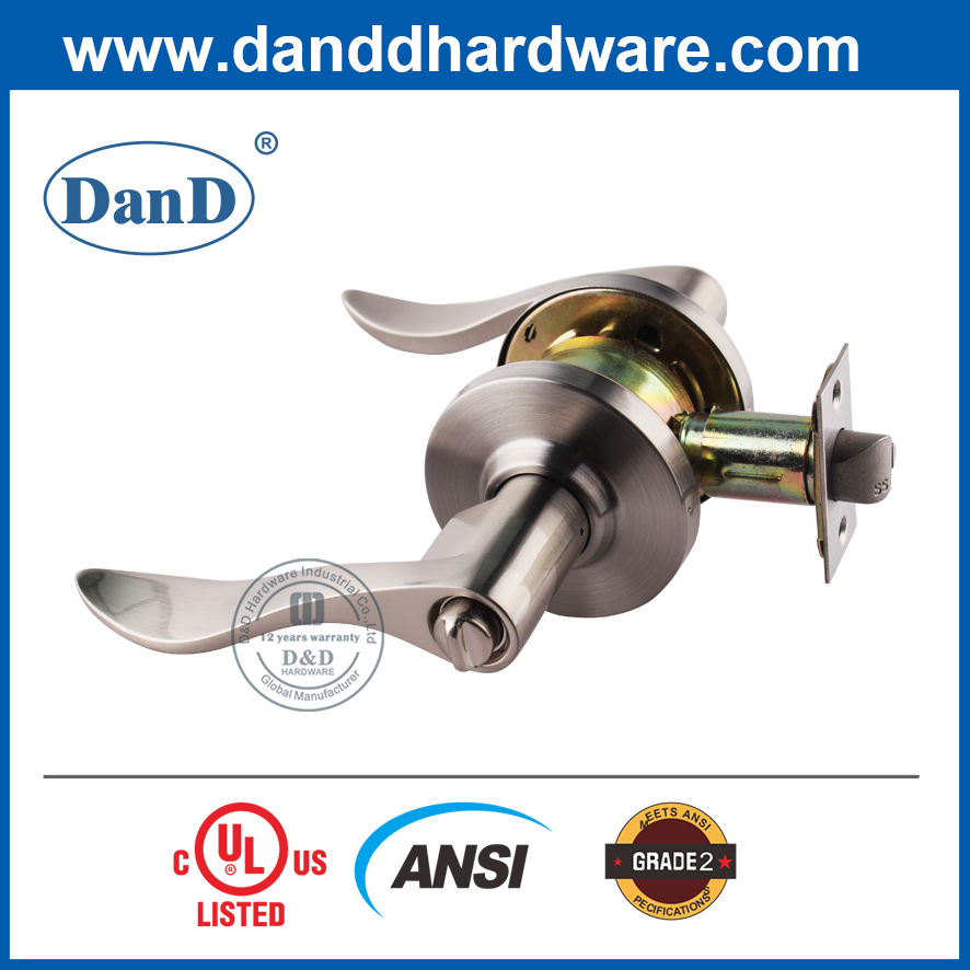 Aleación de zinc ansi ul calma comercial de puertas comerciales Tubular Lockset-DDLK010
