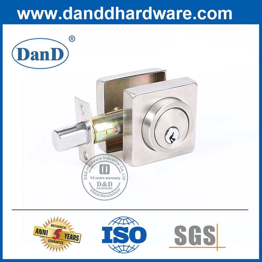 Cerradura de cerrojo de aleación de zinc cuadrados para la puerta frontal-ddlk030