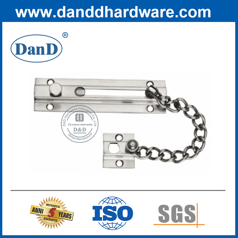 Cadera de la puerta delantera Bloqueo de la cadena de acero inoxidable para la puerta DDG010