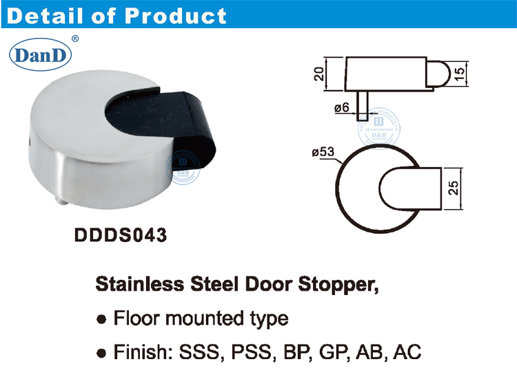 Paradas de goma para puertas