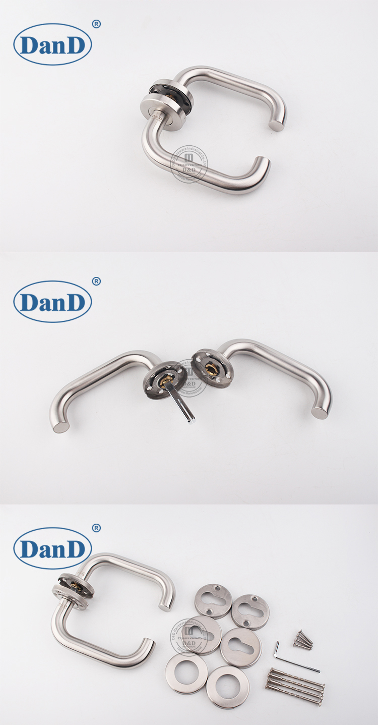 Manija de la puerta satinada