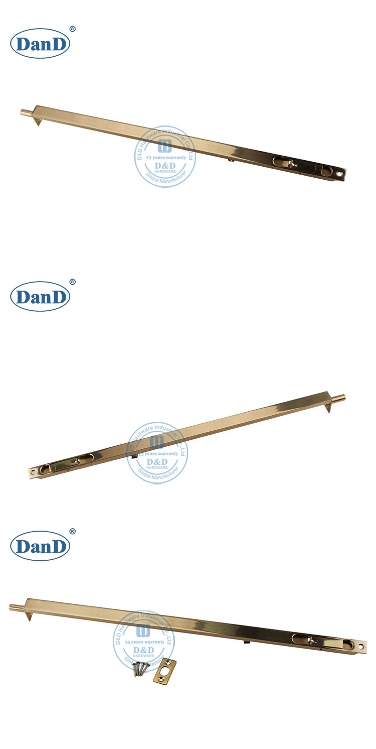 Perno de al ras para la puerta de madera