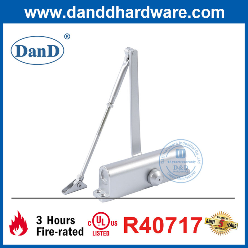 Puerta de fuego UL de servicio pesado más cerca de la puerta para puertas de aluminio-DDDC040