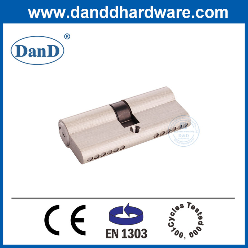 Sistema de llave maestra de níquel satinado EN1303 Cilindro de bloqueo de latón con llave-DDLC003-70 mm-SN