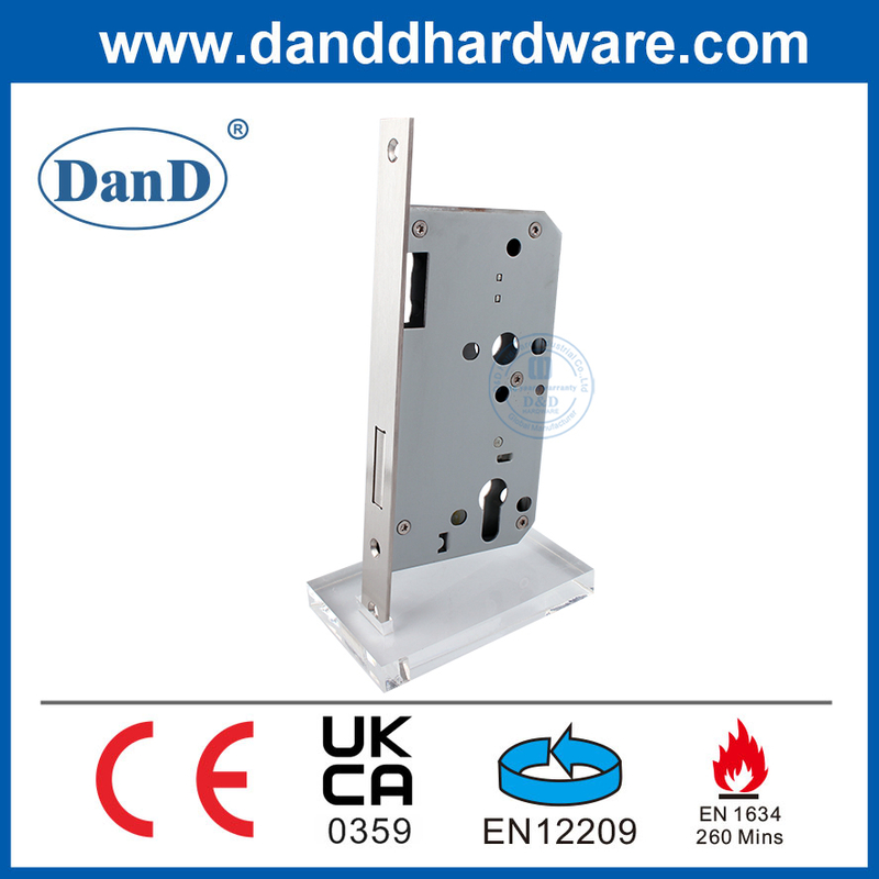 Certificado CE EN12209 Clasificación de incendio SS304 Lock Mortise Deadbolt Lock for Fire Door-DDML013-6072