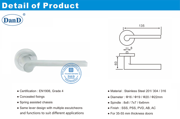 Puertas comerciales Handles-D y D Hardware