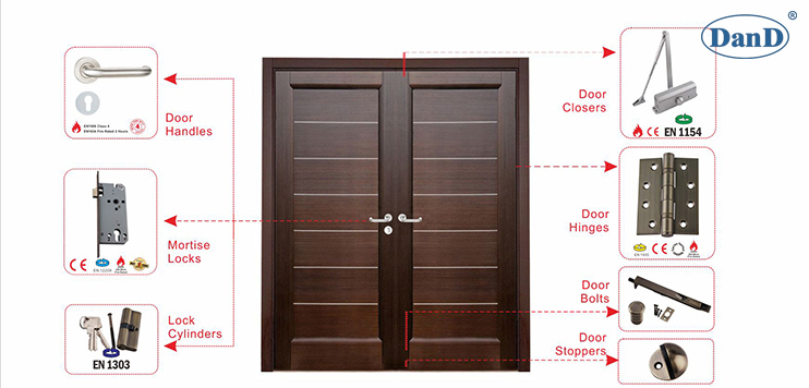 Hardware antiguo de la puerta de lat&oacute;n -d y d hardware