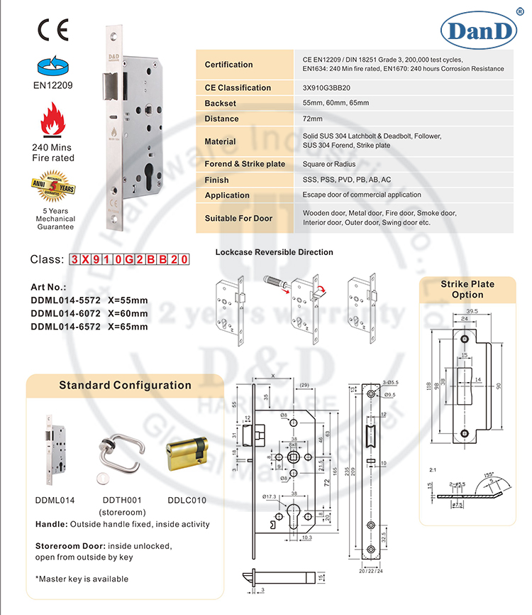 Lock de pestillo nocturno