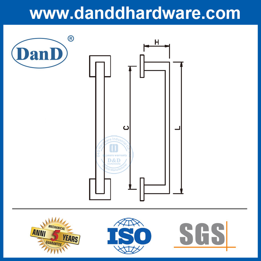 Manija de puertas de vidrio manijas de la puerta de acero inoxidable DDDPH035