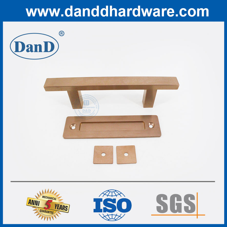Hardware de la puerta corredera de oro rosa de acero inoxidable Hardware para la puerta del granero-DDBD103
