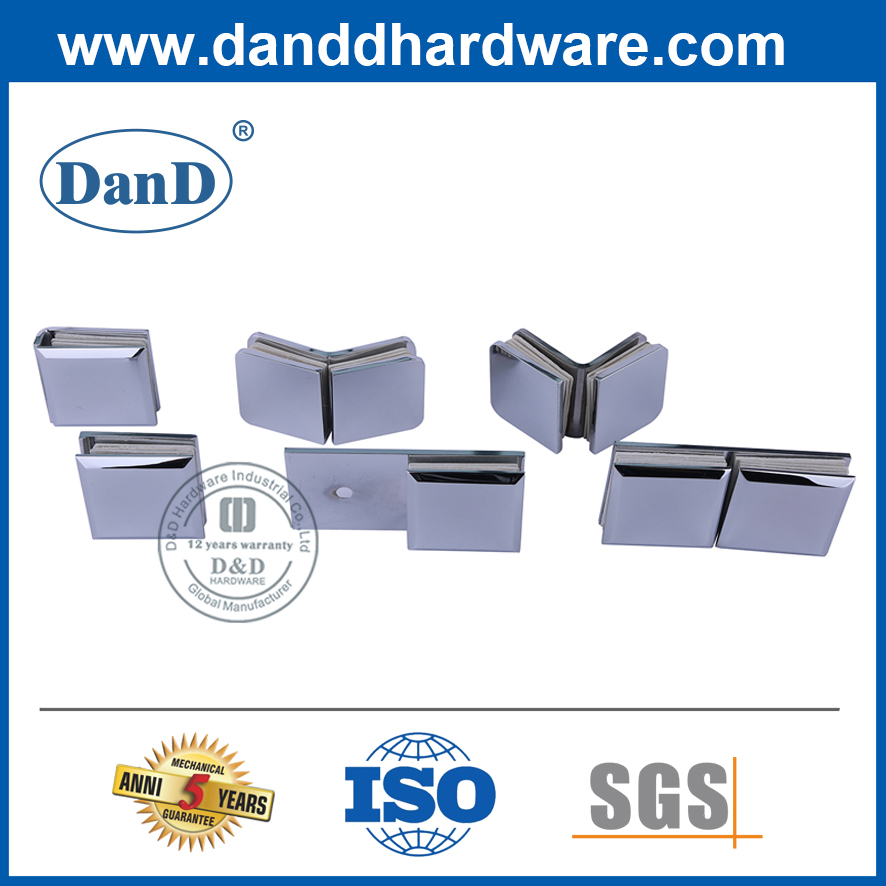 Corner de vidrio de acero inoxidable clamp de vidrio de ducha DDGC003