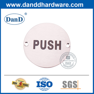 Placa de pulsador de tipo de acero inoxidable de plata para puerta principal - DDSP009-B