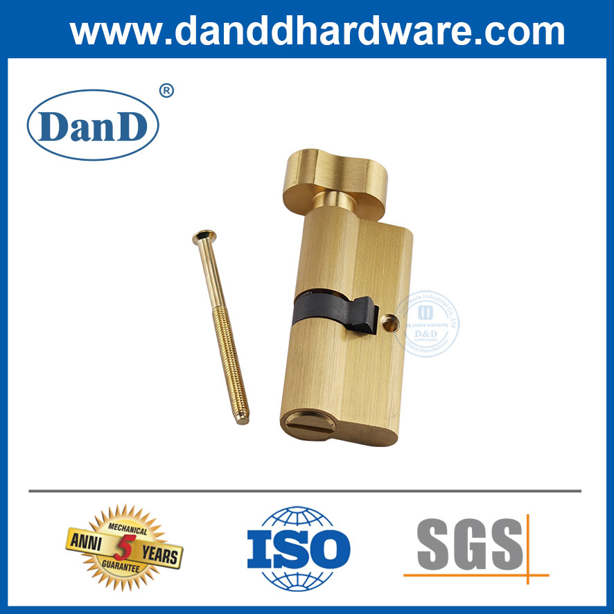 Cilindro de cerradura de baño de latón de alta seguridad 70 mm-ddlc007-70 mm-sb