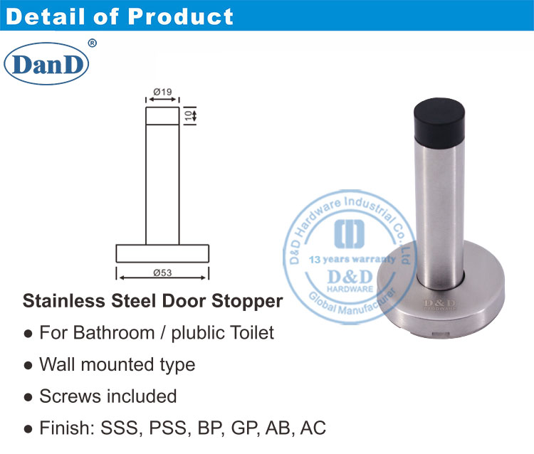 tap&oacute;n de la puerta de metal