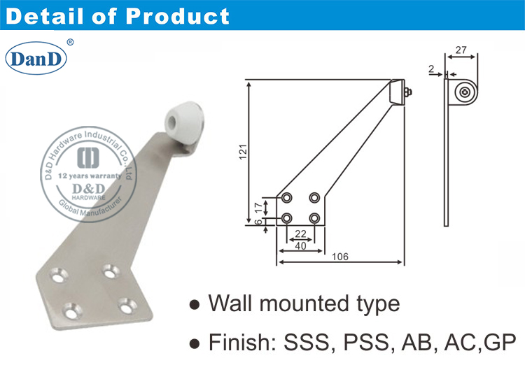 Puerta delantera Topeper-D y D de hardware
