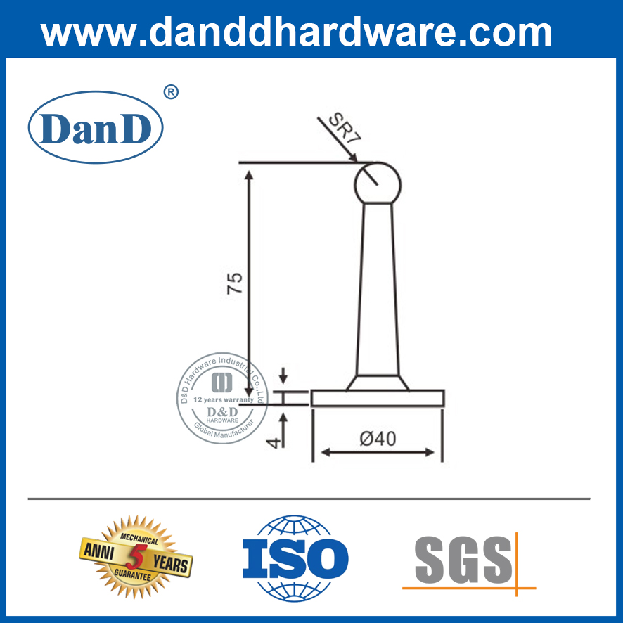 Modern de aleación de zinc de seguridad al aire libre Puerta al aire libre-DDDS021