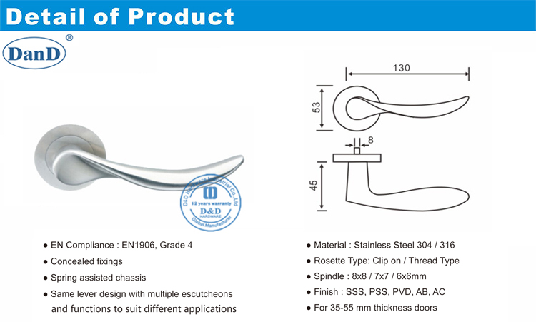 Puerta exterior Handle-D y D Hardware