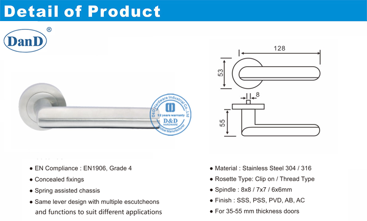 Puerta de inodoro Handle-D y D Hardware