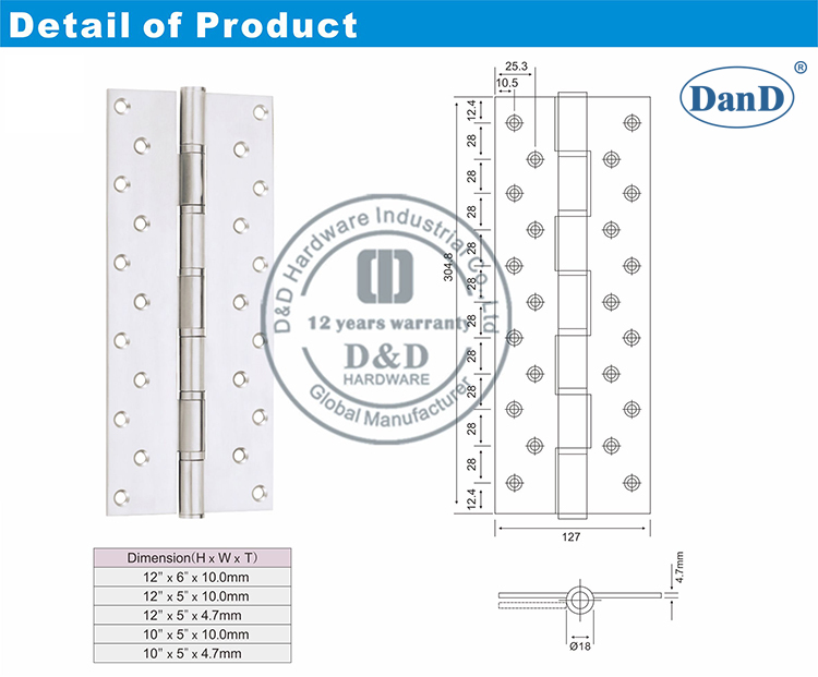 Acero inoxidable HERRAMIENTA HERRAMIENTA HUGO-D y D Hardware