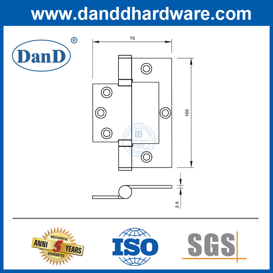 Actualización de hardware de acero inoxidable Bisagras de la puerta de la altura de bisagra australiana para el mercado australiano-DDS059