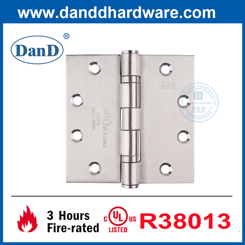 Las bisagras de la puerta de acero inoxidable con clasificación de incendio en la lista de UL, bisagras de la puerta dentro de la puerta-DDS002-Fr-4.5x4.5x3