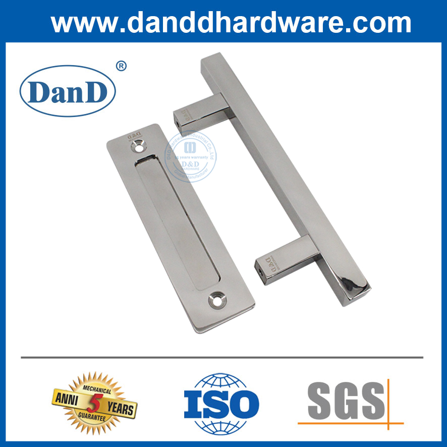 Manijas modernas de la puerta del granero La puerta de granero de acero inoxidable pulido tira de hardware-ddbd104