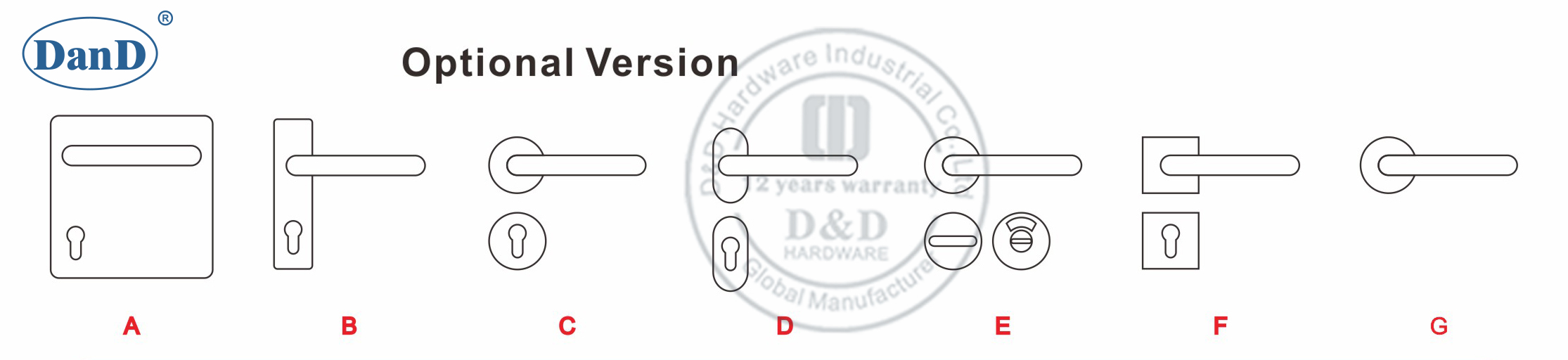 Puerta de metal Handle-D y D Hardware