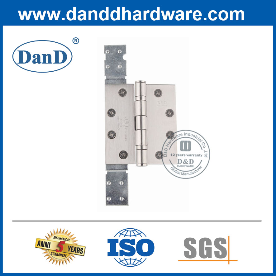 Placa de refuerzo de la bisagra de la puerta para el espaciado de orificio de bisagra de 4 pulgadas-DDHR003
