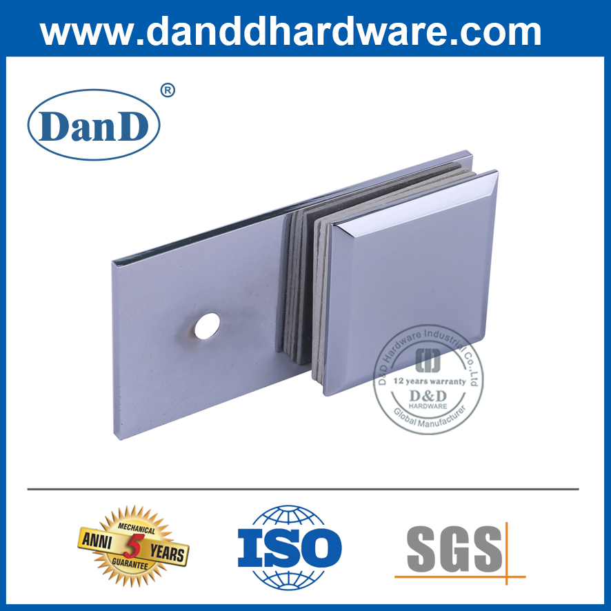 Corner de vidrio de acero inoxidable clamp de vidrio de ducha DDGC003