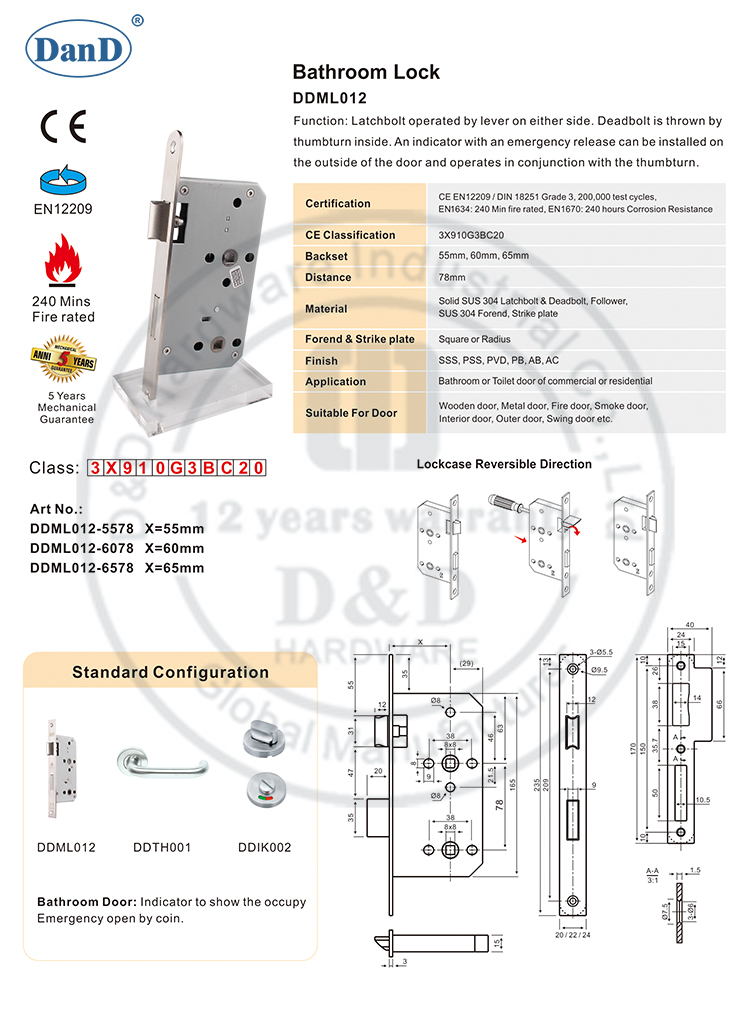 Puerta de venta caliente Lock-D y D Hardware
