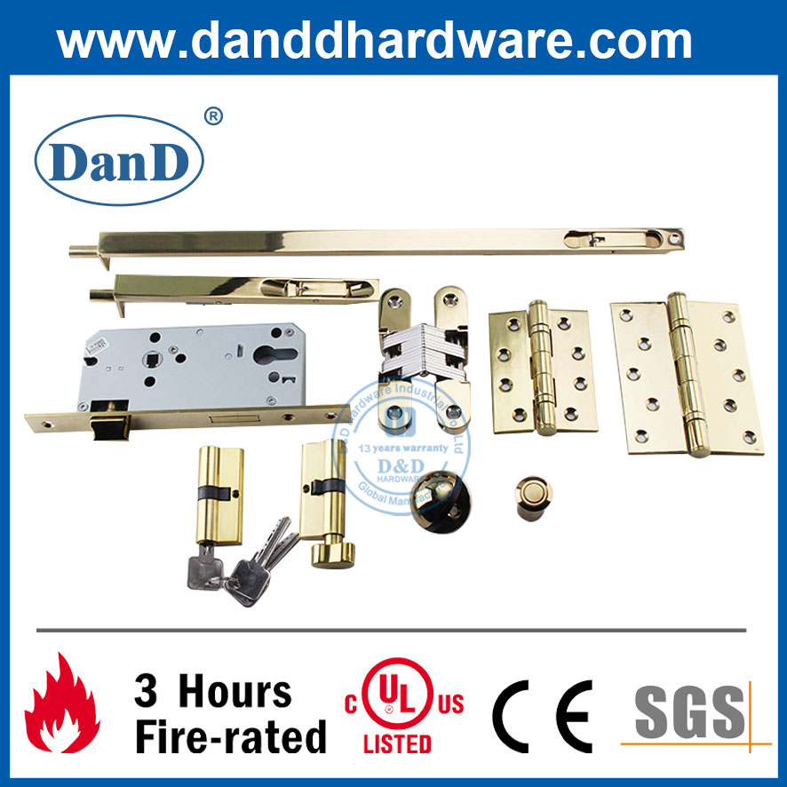 Puerta de aleación de zinc Montaje de seguridad Securado de la puerta de oro de latón Polla magnética DDDS031