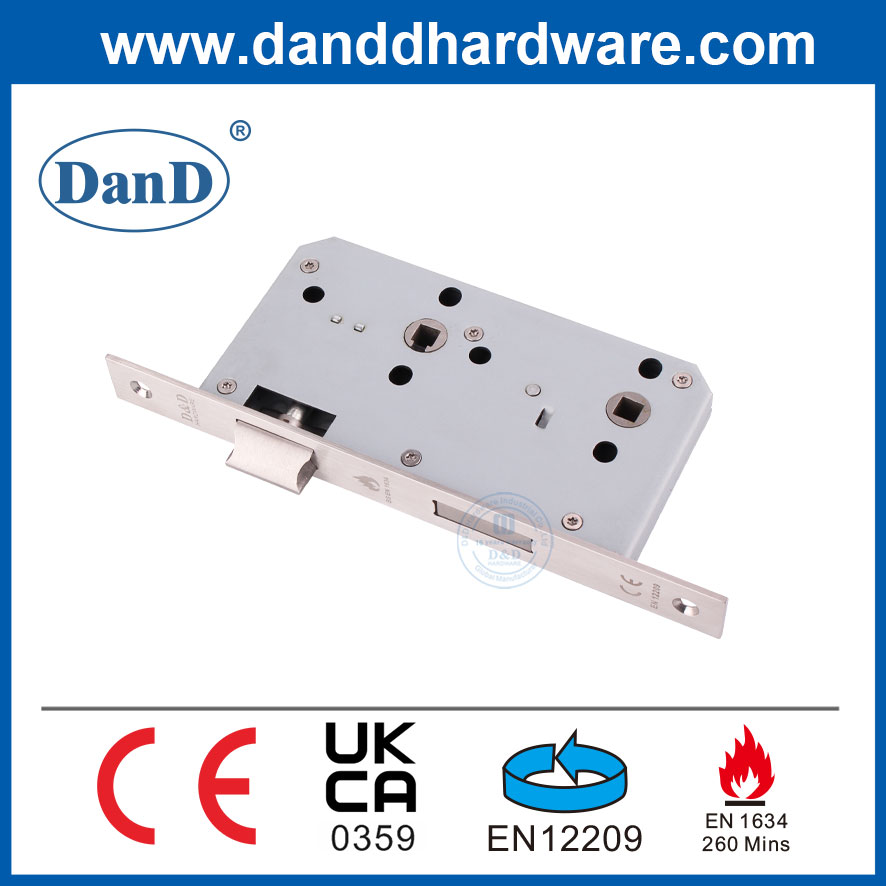 EN12209 Lock de perfil de euro de acero inoxidable para puerta de baño DDML012-5578