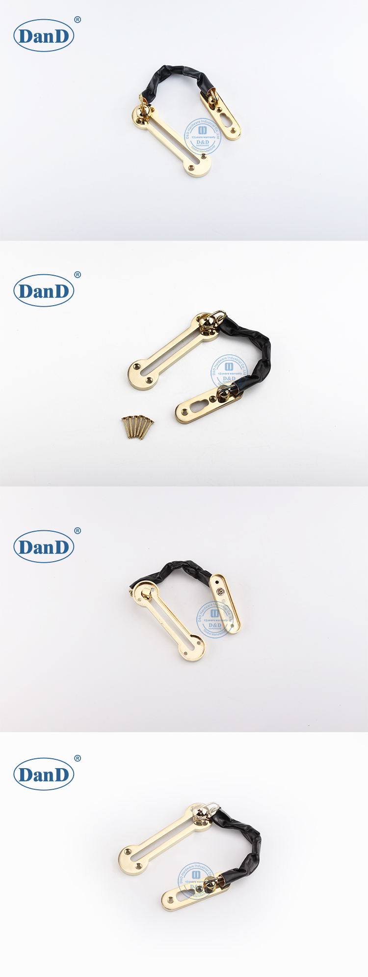 Cadena de puerta de lat&oacute;n pulida