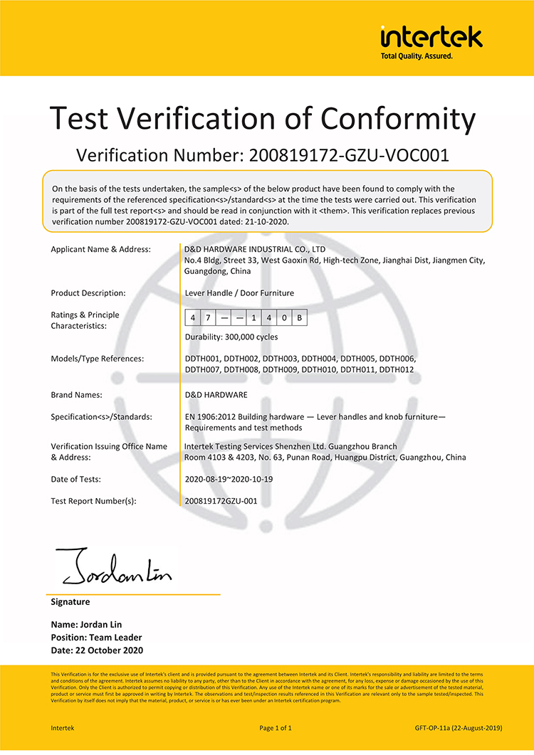 EN 1906 palanca manillar-dy hardware