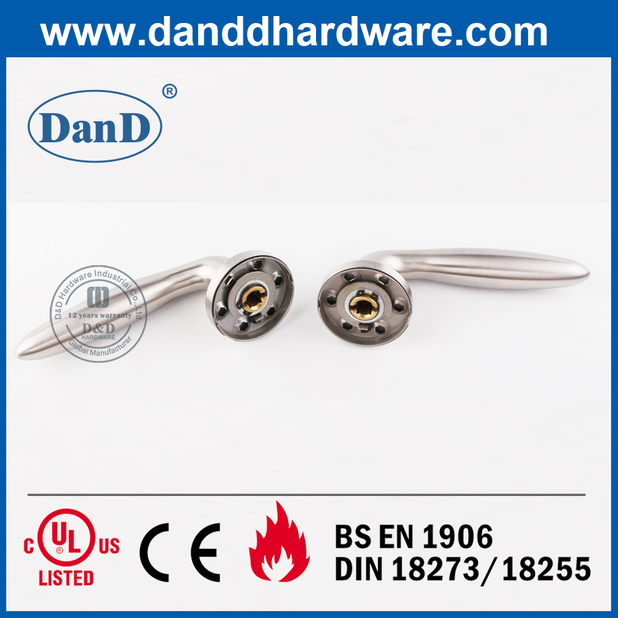 Silver Steel de acero inoxidable 304 Manija de la puerta diestra para una sola puerta-DDSH024