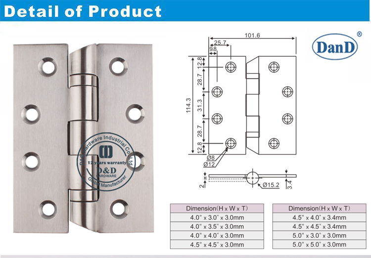 Hospital de acero inoxidable HACKE-D y D Hardware